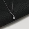 S925 Sterling Silver Necklace French Romantic Temperament Gentle Goddess Tears Pendant Clavicle Chain Creative Smart Water Drop Necklace