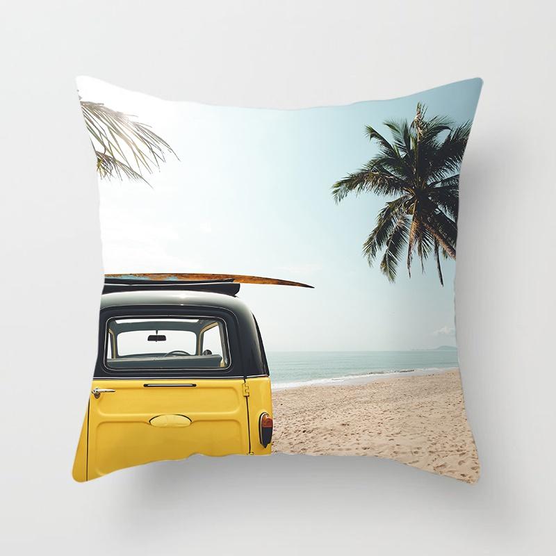 Putetrekk i serien Strandlandskap Hjemmekontordekorasjon Putetrekk