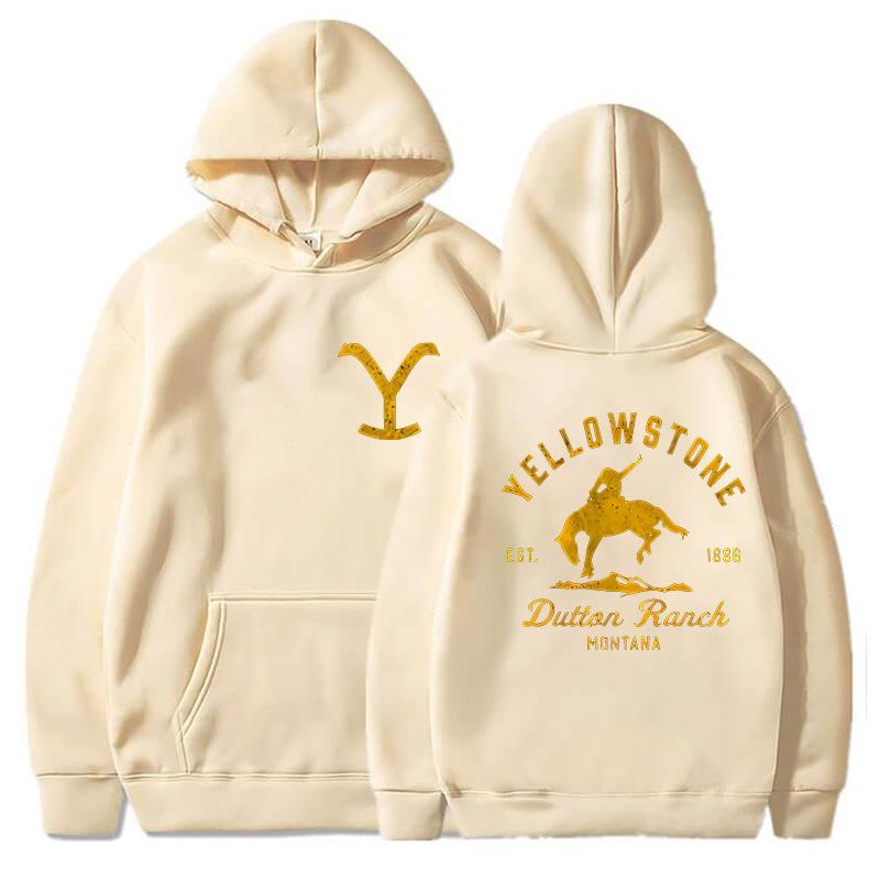 Klasické módní mikiny s potiskem Yellowstone Dutton Ranch pro muže, módní mikiny pro ženy, ležérní Harajuku Streetwear pulovry