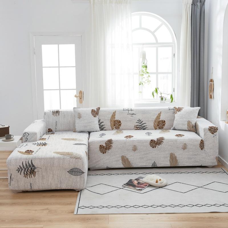 1pc Stretch Printed Sofa Couch Cover with Elastic-band, Furniture Protector Sofa Slipcover for Bedroom Office Living Room