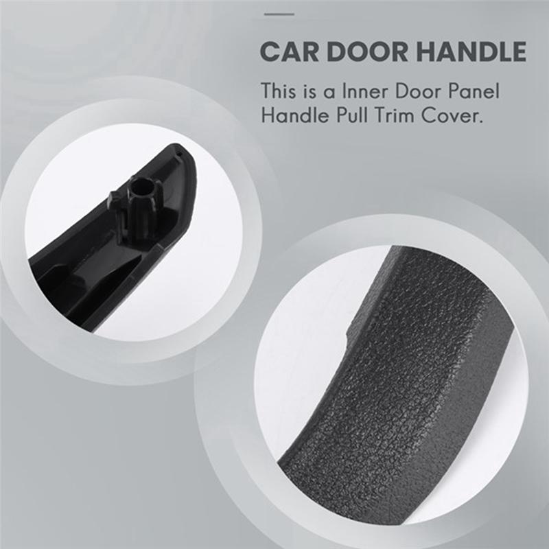 A51K-2Pair Car Left/Right Inner Door Handle Cover For Bmw X1 E84 2010-2016 Black