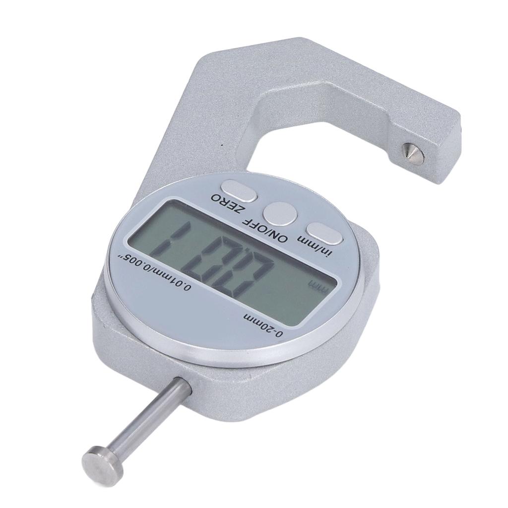 Dickenmessgerät Mini Digital LED-Anzeige 0 bis 20 mm Multifunktionales Dickenmessgerät für Leder