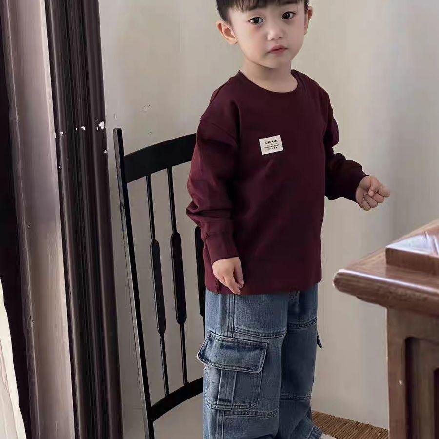 Boys' Korean Style Loose Jeans - Trendy Autumn & Spring Casual Pants for Small and Medium Children