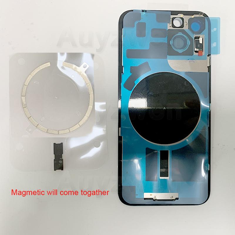 1 Set OEM Back Glass Replacement for iPhone 14 Rear Back Cover Glass with Waterproof Seal,magnet,Camera Lens & Tools for 14 6.1