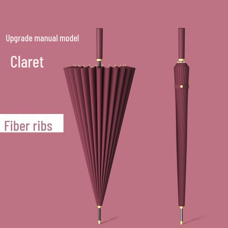 Pulian 24-Rib Manual Long Handle Storm Umbrella