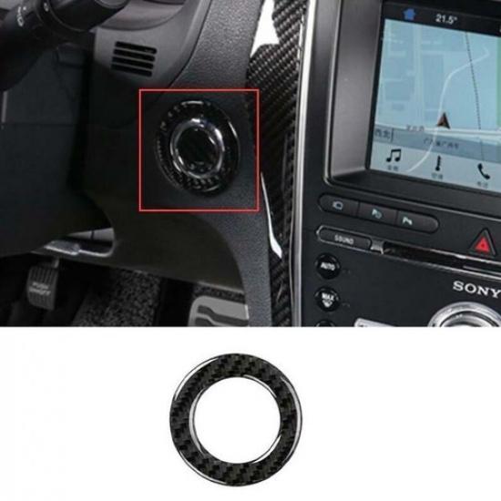 Start Button Carbon Fiber Vinyl Cover For Ford Explorer 2011-19 Ignition Switch
