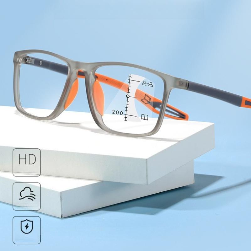 Neutral Fashion  Sports Progressive Multifocal Presbyopia Glasses Hd Anti-Blue Light Reading Glasses For Near And Far To+4.0