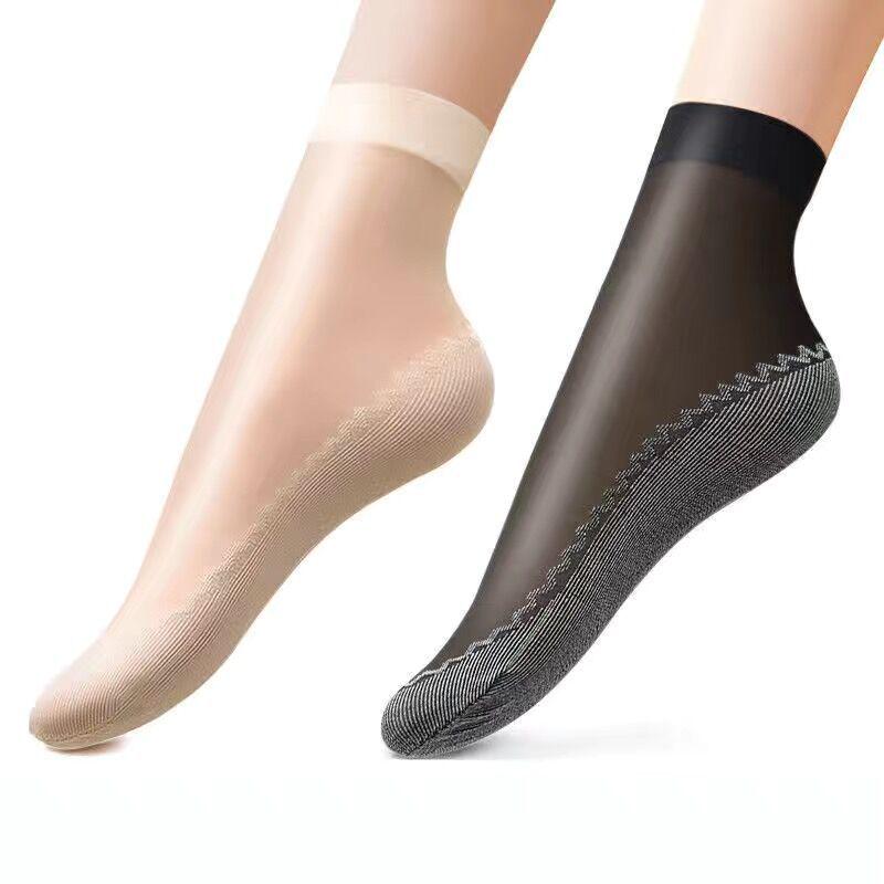 Andra generationens halkfria bomullsstrumpor för kvinnor - Anti-nopp och slitstarka för vår/sommar