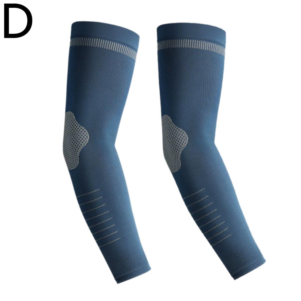 1Pair Summer UPF50+ Arm Sleeves Cool Feeling Breathable Sunscreen Arm Sleeve Silk Unisex Runnin J5R8