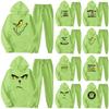 Men's And Women's Glitch Print Long Sleeve O-neck Hoodie + Pants Suit