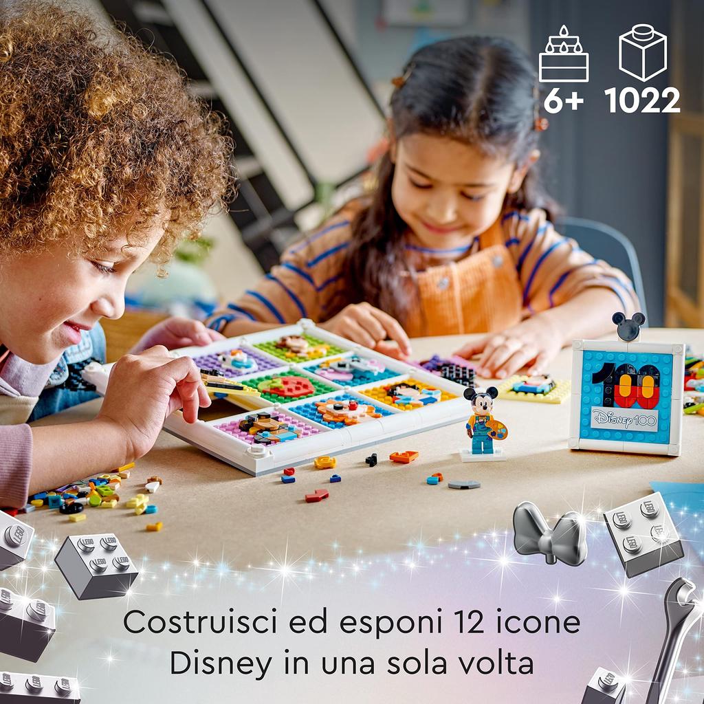 LEGO Disney 100: Disney's 100th Anniversary Collection of Popular Characters! 43221 Toy Blocks, Gift, Fantasy, for Girls Ages 6 and Up