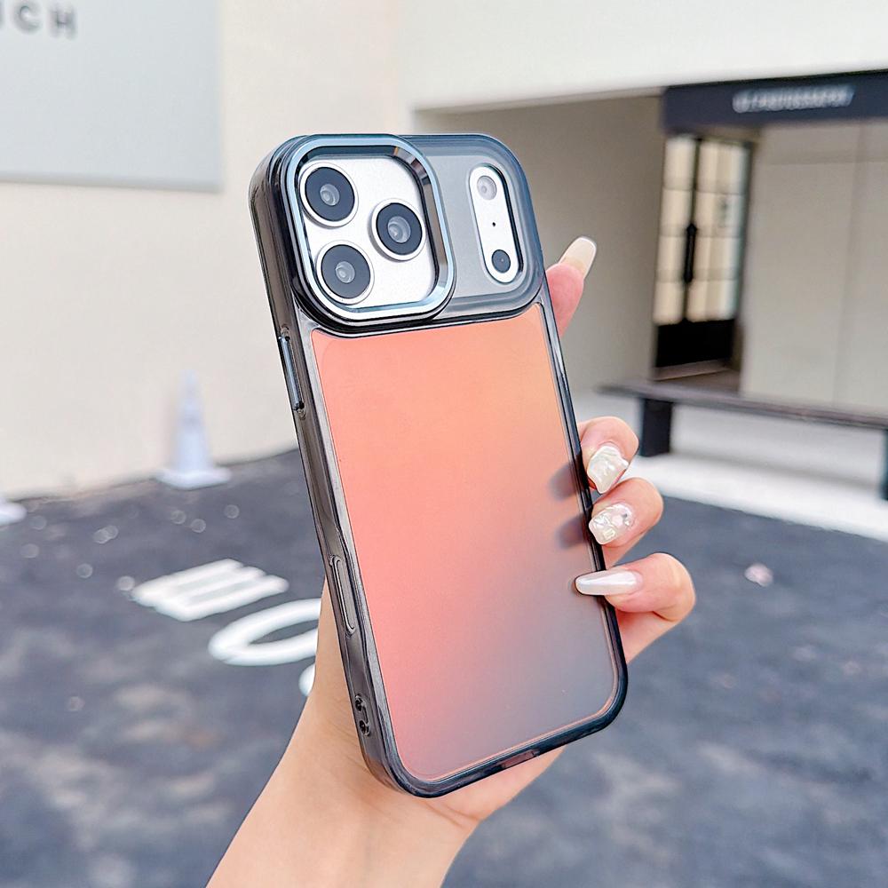KEYSION Fashion Laser Gradient Colorful Phone Case for iPhone 17 Pro Max Soft TPU+PC Shockproof Back Cover for iPhone 17 Pro