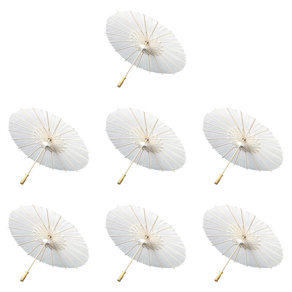 1-10Pcs Oiled Paper Umbrella 60cm Handmade Paper Umbrella Photography Props Decorative Chinese Parasol for Wedding Party Decor