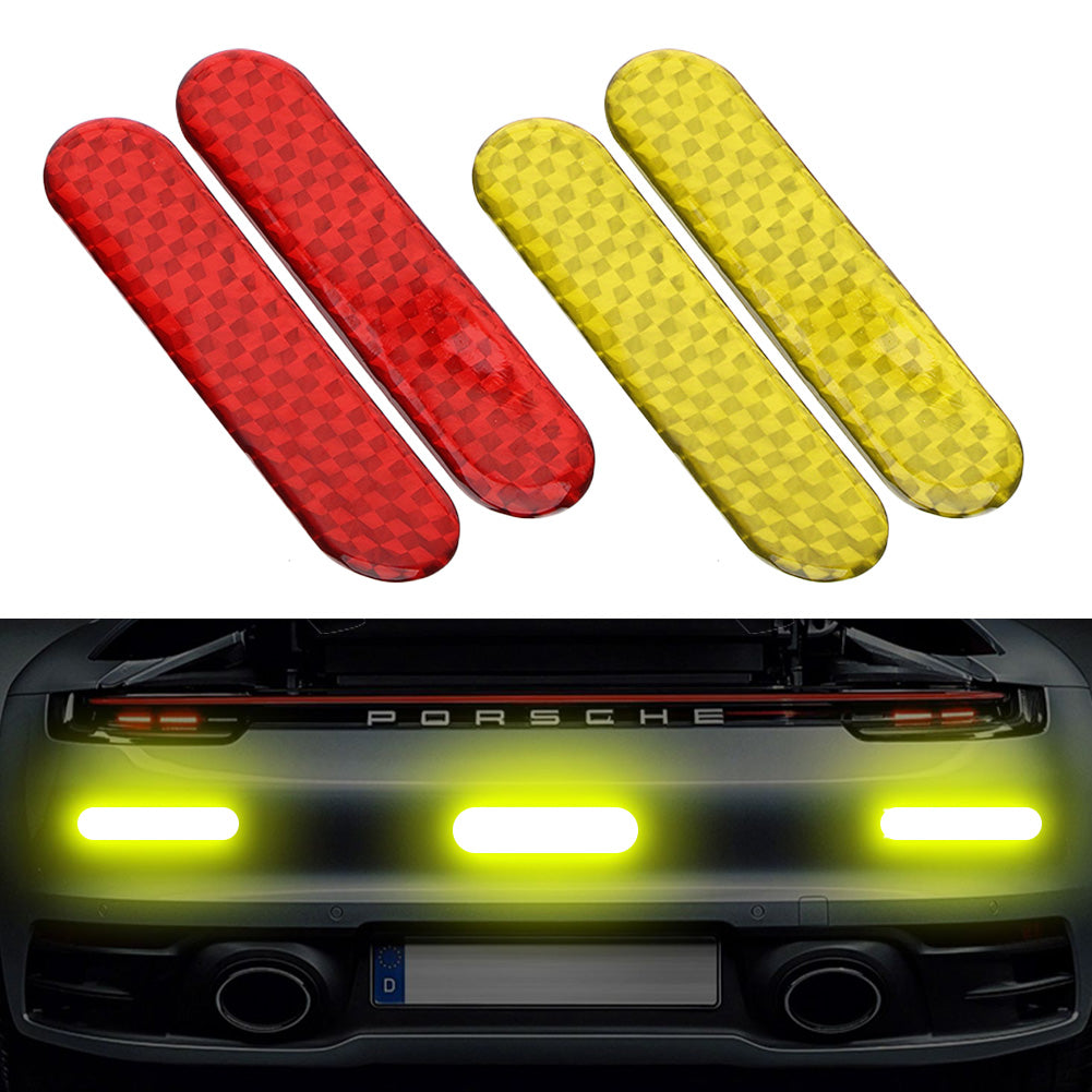 2pcs Car Reflective Sticker Car Door Stickers Decal Warning Reflective Tape Strips 3 Colors Safety Mark Auto Reflector