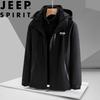JEEP SPIRIT Men's Waterproof Windproof Detachable 3-in-1 Jacket