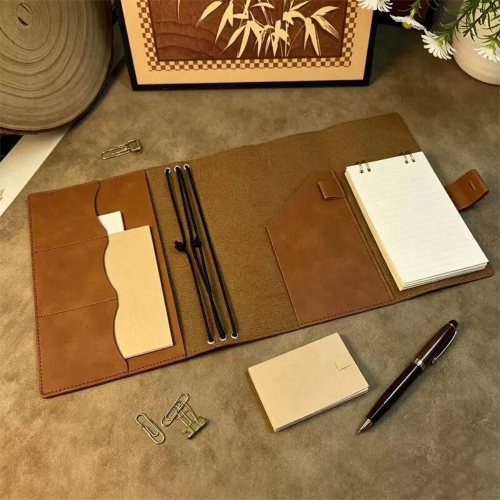 Compact Notebook Organizer Loose Leaf Book Protective Cover Vintage Notebook Cover  For Hobby