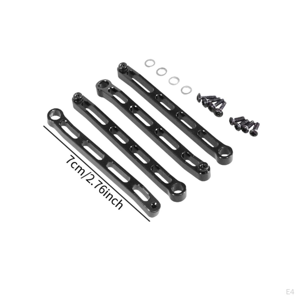 4 Metal Chassis Support Rods for Remote Control Cars, Compatible with 1:12 Scale Models
