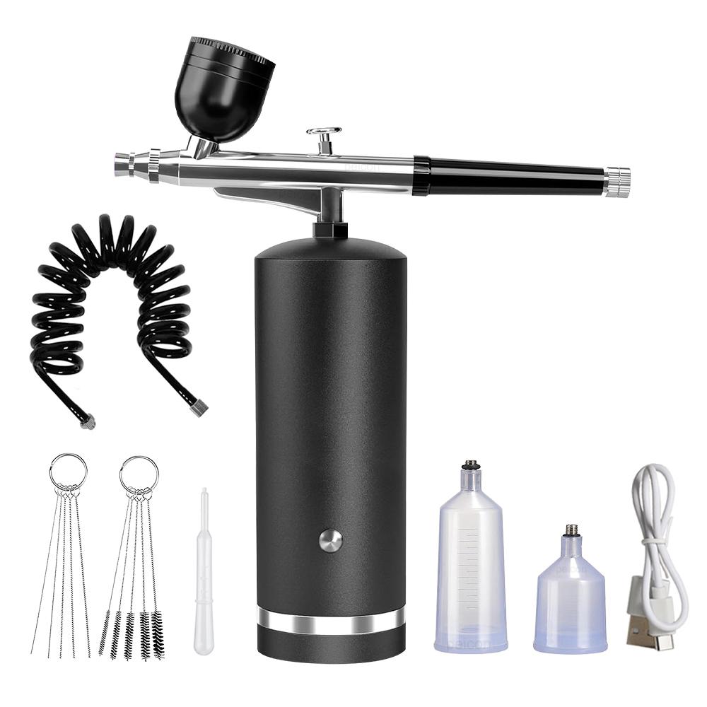 

Airbrush with Compressor Portable Airbrush Painting Mini Spray Gun for Model Tattoo Paint Spray Gun Airbrush Kit with Compressor чорний