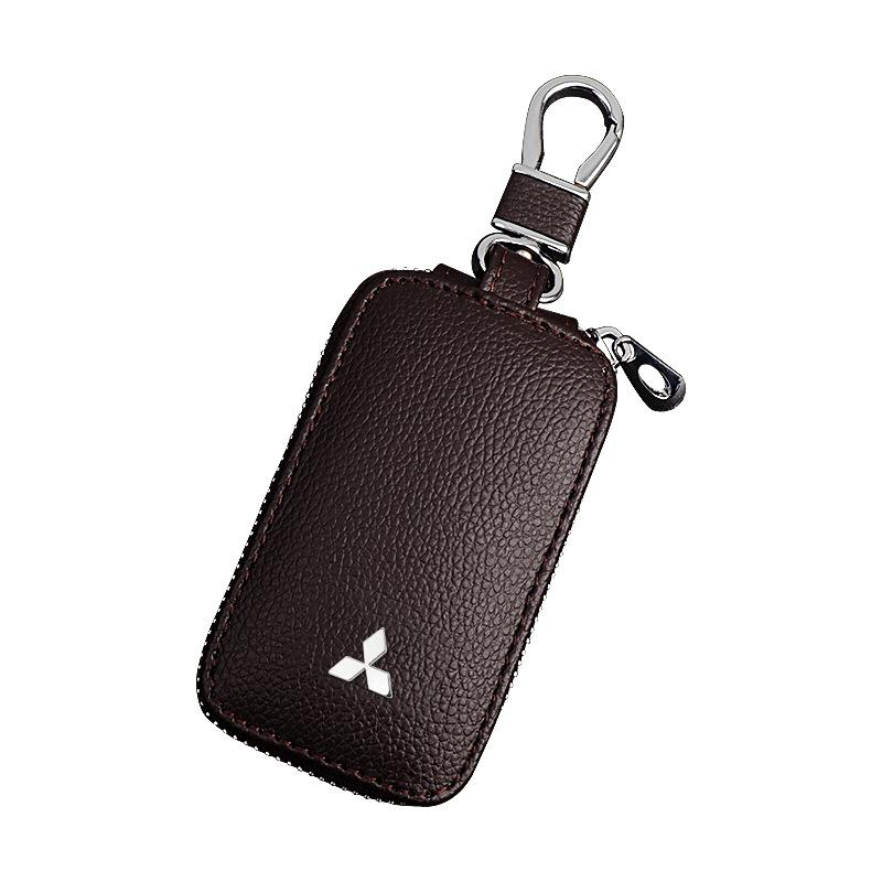 Car Key Bag Zipper Key Storage Protection Storage Bag For Mitsubishi Outlander Lancer ASX Pajero Delica EVO Triton Mirage Parts