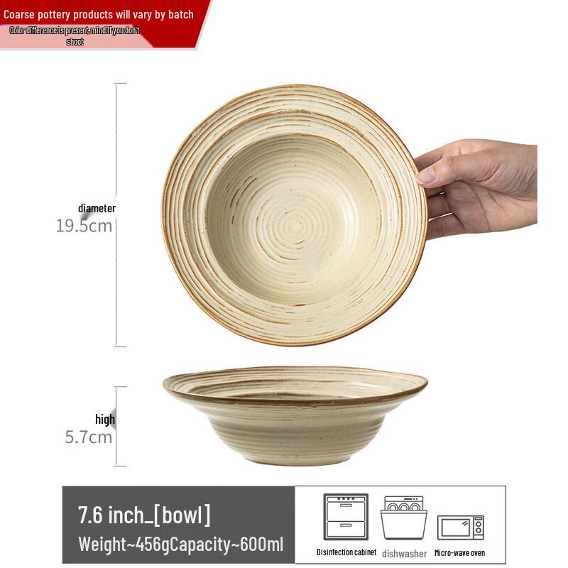 Cartoon Style Ceramic Soup & Salad Bowl