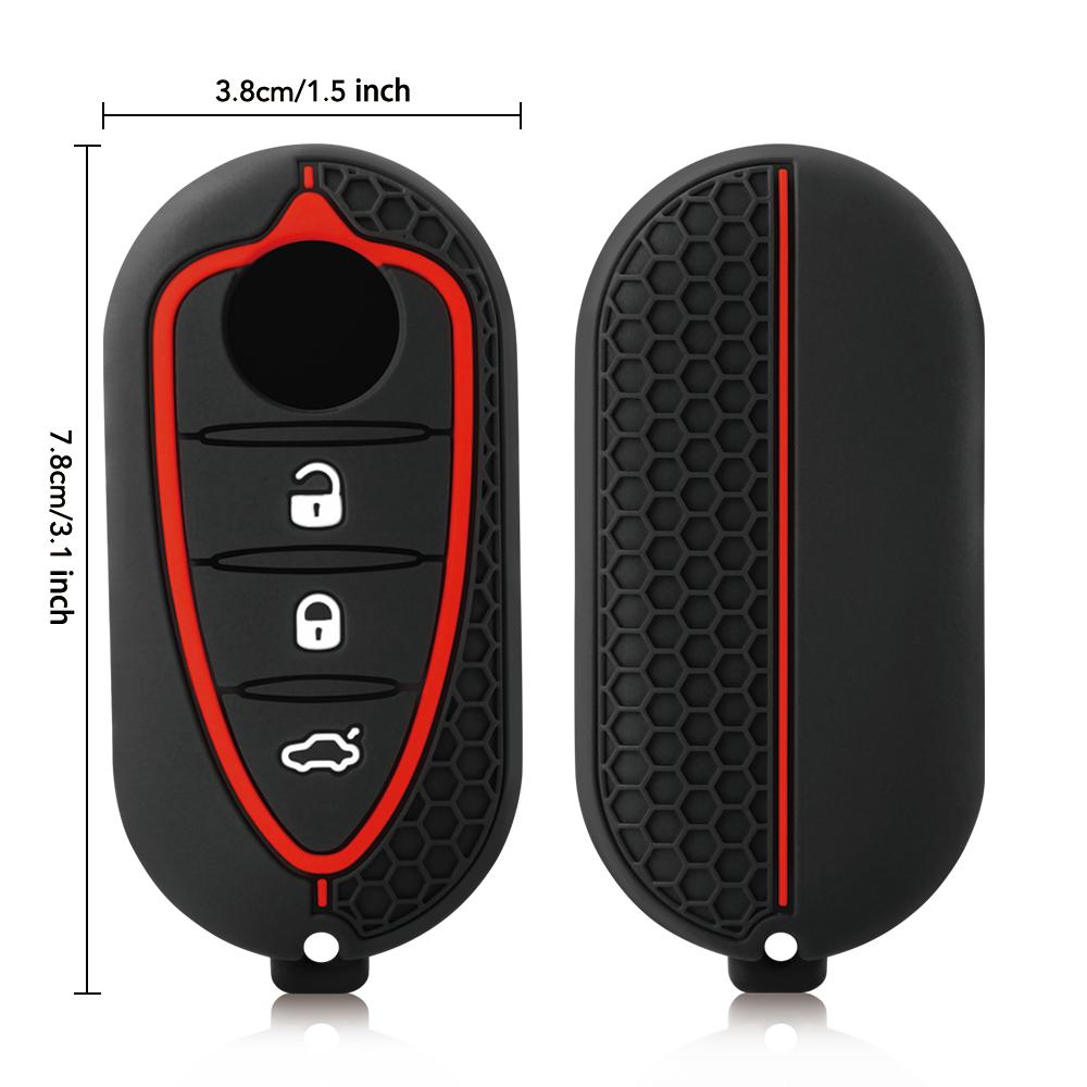 3 Button Silicone Auto Key Fob Case Cover Fit For Alfa Romeo Mito Giulietta Gto 159 Gta 4C Mito Flip Smart Key Ring Skin Protector Housing