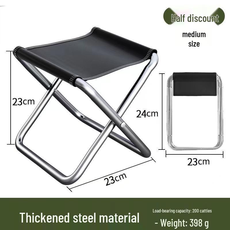 Ultralight Outdoor Folding Travel Stool - Portable Chair for Camping, Fishing, and Queuing
