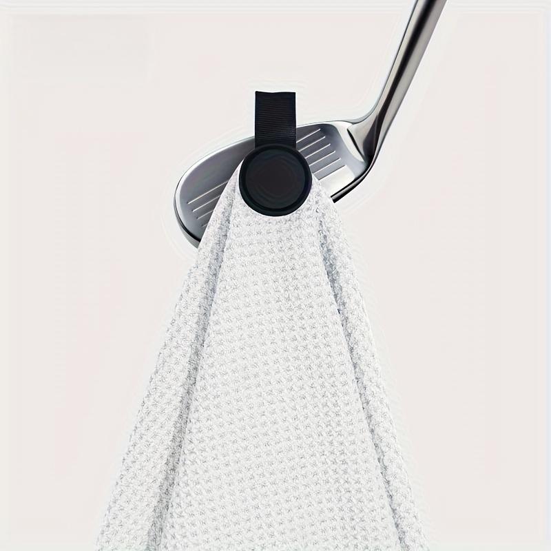 1Pc round Golf Towel with Magnetic Suction Waffle Design Strong Magnetic Sports Towel Embroidered/Printed for Christmas