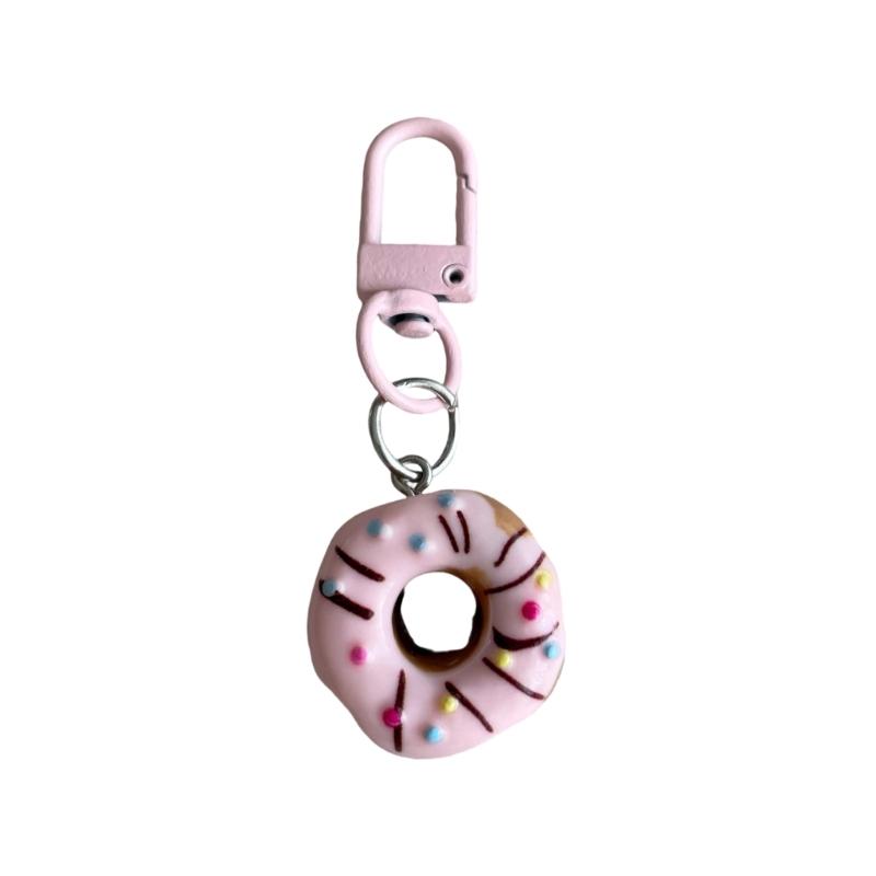 

Miniature Cake Doughnuts Keychain Lovely Backpack Charm Stylish Resin Ornament For Everyday Use And Special Occasions