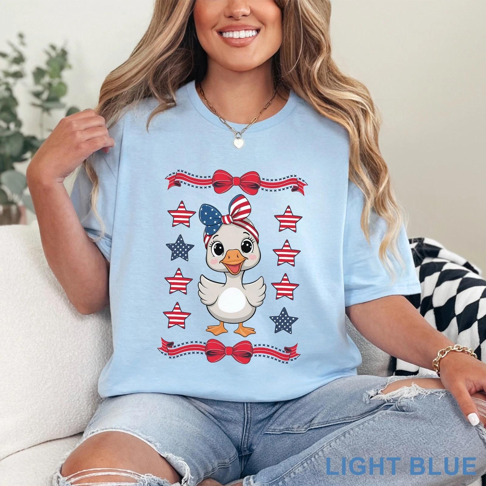 Fourth of July Tee, Patriotic Shirt, July Fourth Goose Shirt, 203229 S