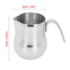 650ml Capacity Milk Frothing Pitcher With Handle Silver Coffee Milk Frothing Pitcher Stainless Steel Milk Frothing Jug