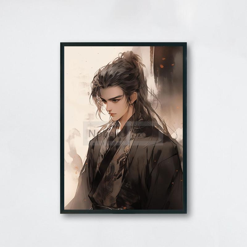 Chinese Style Swordsman Poster Ancient Customs Handsome Prints Canvas Painting Wall Art Pictures Home Living Room Modern Decor
