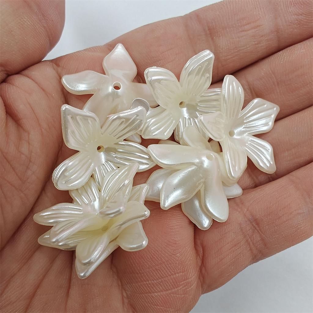 10/20 buc 6 stiluri de tăvi de flori din perle imitație pentru realizarea de bijuterii, descoperiri de ac de păr, șapci de cucitură, accesoriu de bijuterii artizanale lucrate manual