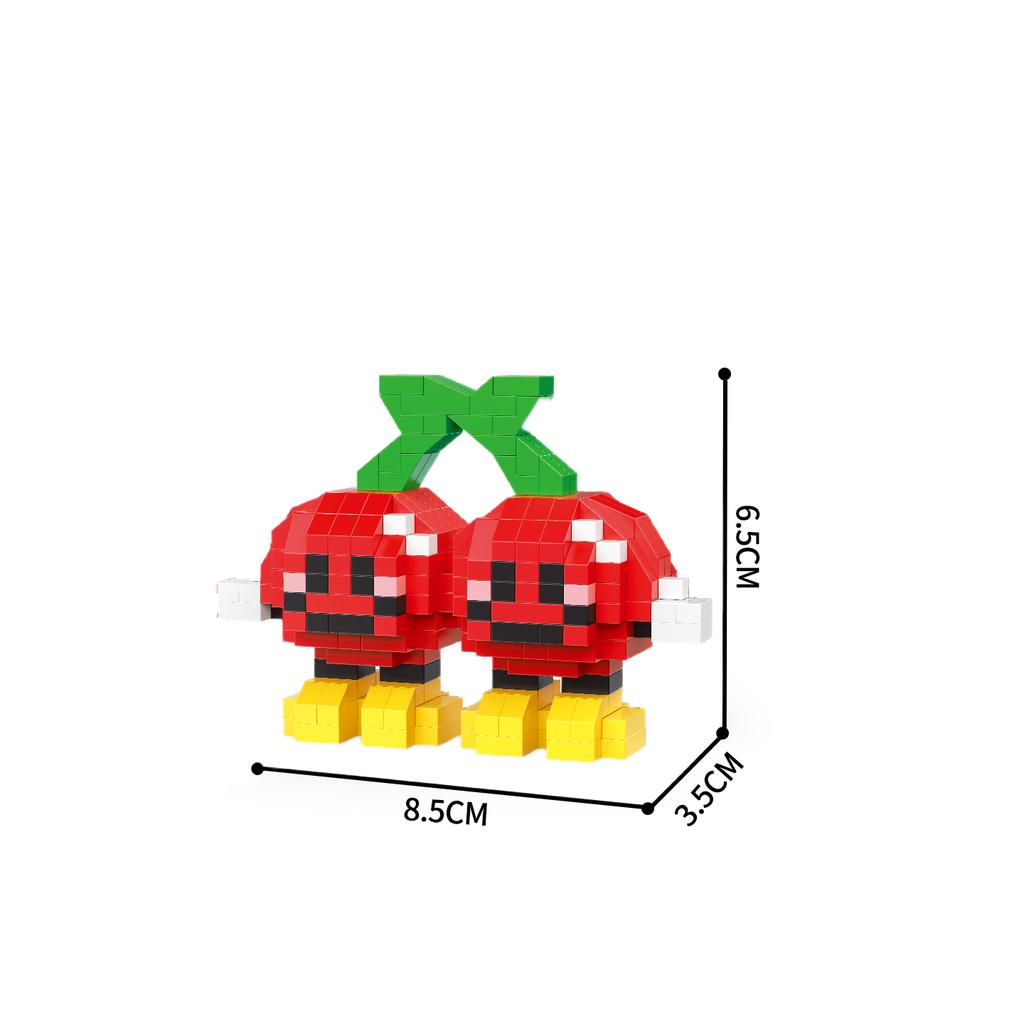 KNWE BUILT Giocattoli con Blocchi da Costruzione Micro Mini Modelli di Frutta a Cartoni Animati - Perfetti per i Bambini per Esplorare la Frutta Giocattolo Puzzle Regalo di Festa per Bambini