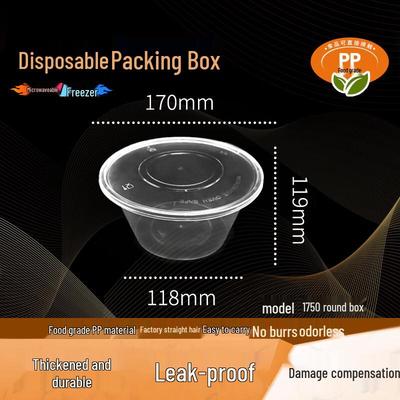 WS 1750ml Round Disposable Microwavable Food Container