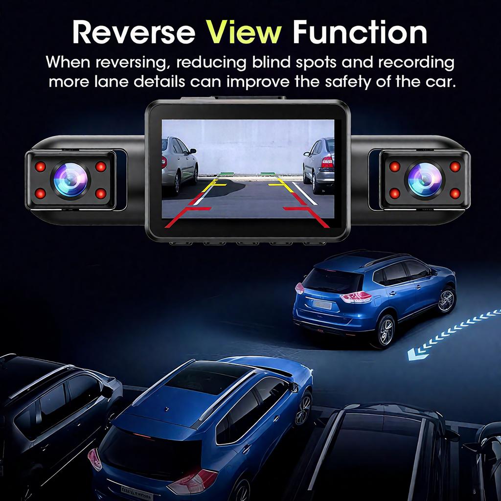 4 Channel Dash Cam Car Video Recorder Black Box with Night Vision 24/7 Parking Monitor G-Sensor Loop Recording car accessories