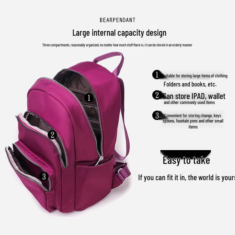 Damen Rucksack aus Oxford-Gewebe: Wasserdicht, Modisch, Vielseitig, Leicht, Großes Fassungsvermögen – Perfekt für College, Schule oder Reisen.