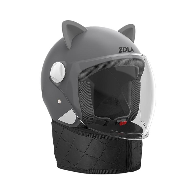 Winter Helmet Belt Scarf Electric Car Helmet Men and Women Universal Cat Ear Helmet Hard Hat