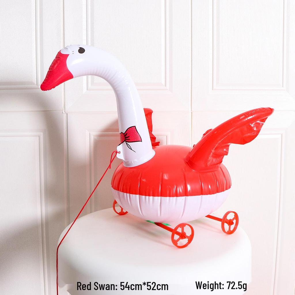 3D Walking Animal Balloons with Pull-Along Wheels - Fun Cartoon Toy for Kids