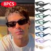 1/8pcs Cat Eye Square Sunglasses Women Small Frame INS Personalized Luxury Retro UV Resistant Glasses Unisex