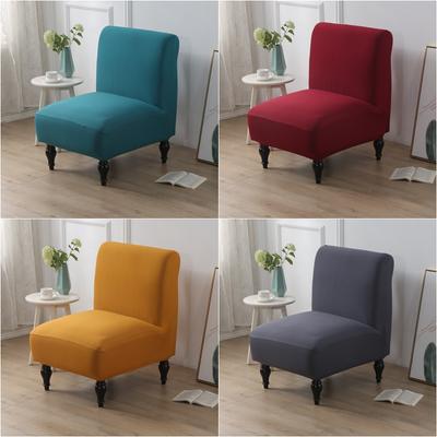 Akzent Ärmelloser Stuhlbezug Spandex Einzelsofa Überwürfe Nordisch Stretch Stuhlbezüge Einfarbig Elastischer Couchschutzbezug