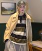 Baitalssain [Line] Clover Embroidered Striped Knit