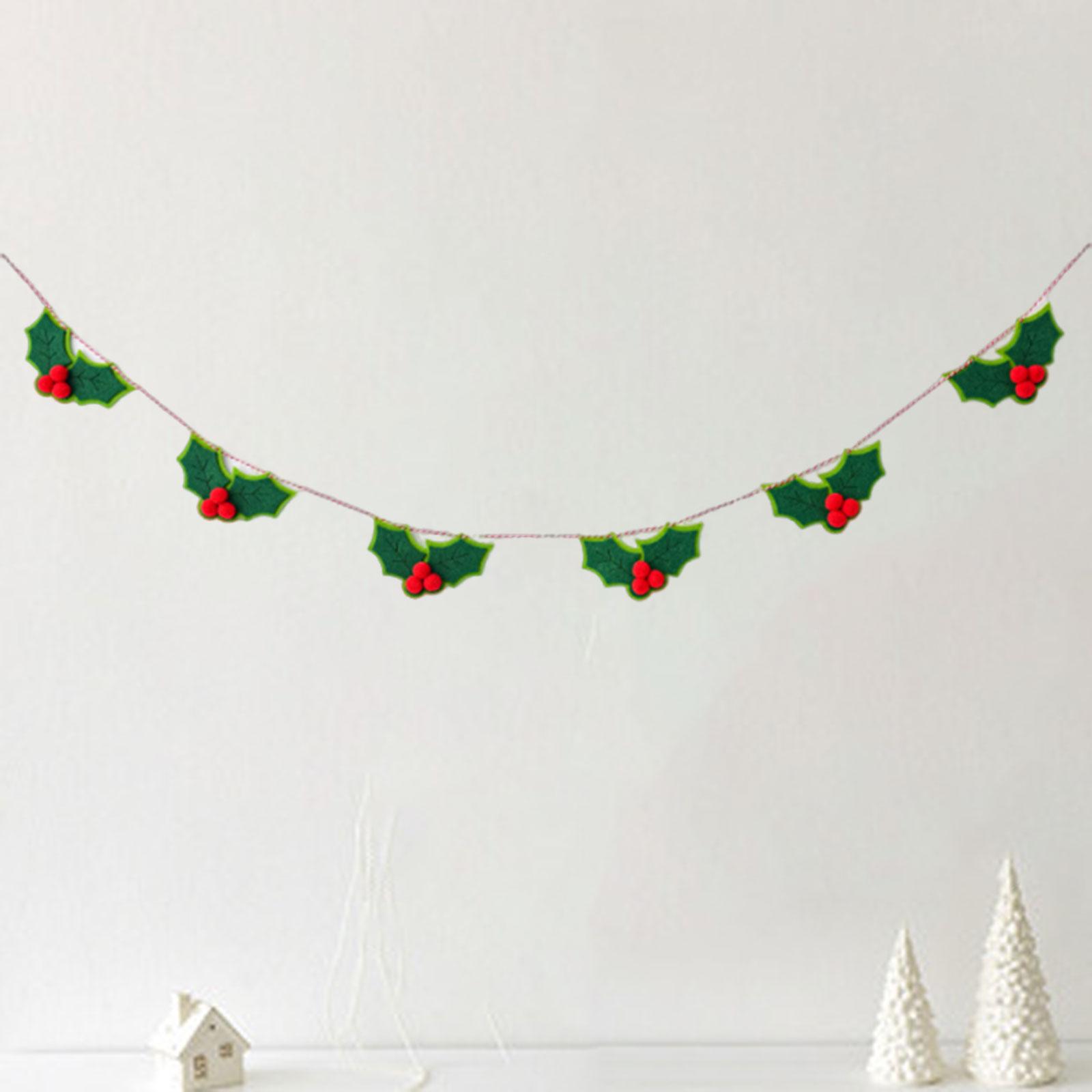 

180cm Christmas Felt Garland Decoration Versatile Decorative Ready to Hang