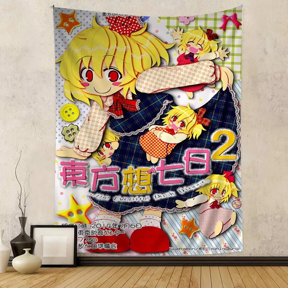 Classic Anime T-Touhou P-Project Game Chart Tapestry Bohemian Wall Tapestries Mandala Wall Art Decor