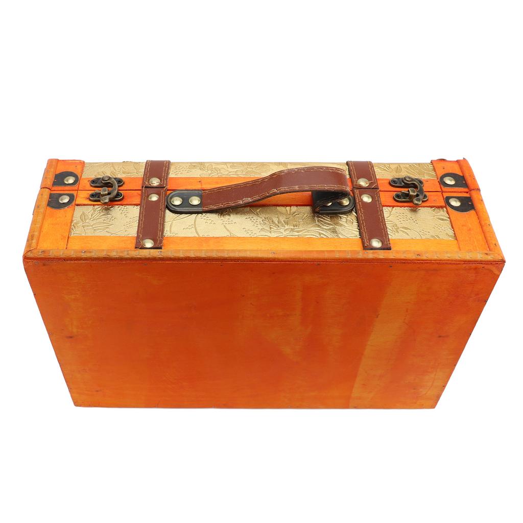 Vintage Suitcase 34x20x11cm Wooden Vintage Luggage Trunk Antique Storage Chest