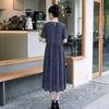 ChianBaNian 100% Mulberry Silk Pleated Midi Dress