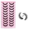 Private Label False Lashes 10 Pairs 3d Faux Eyelashes Natural Styles Makeup Mink Eyelash