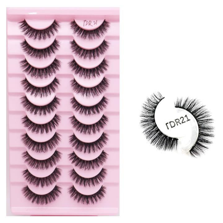 Private Label False Lashes 10 Pairs 3d Faux Eyelashes Natural Styles Makeup Mink Eyelash