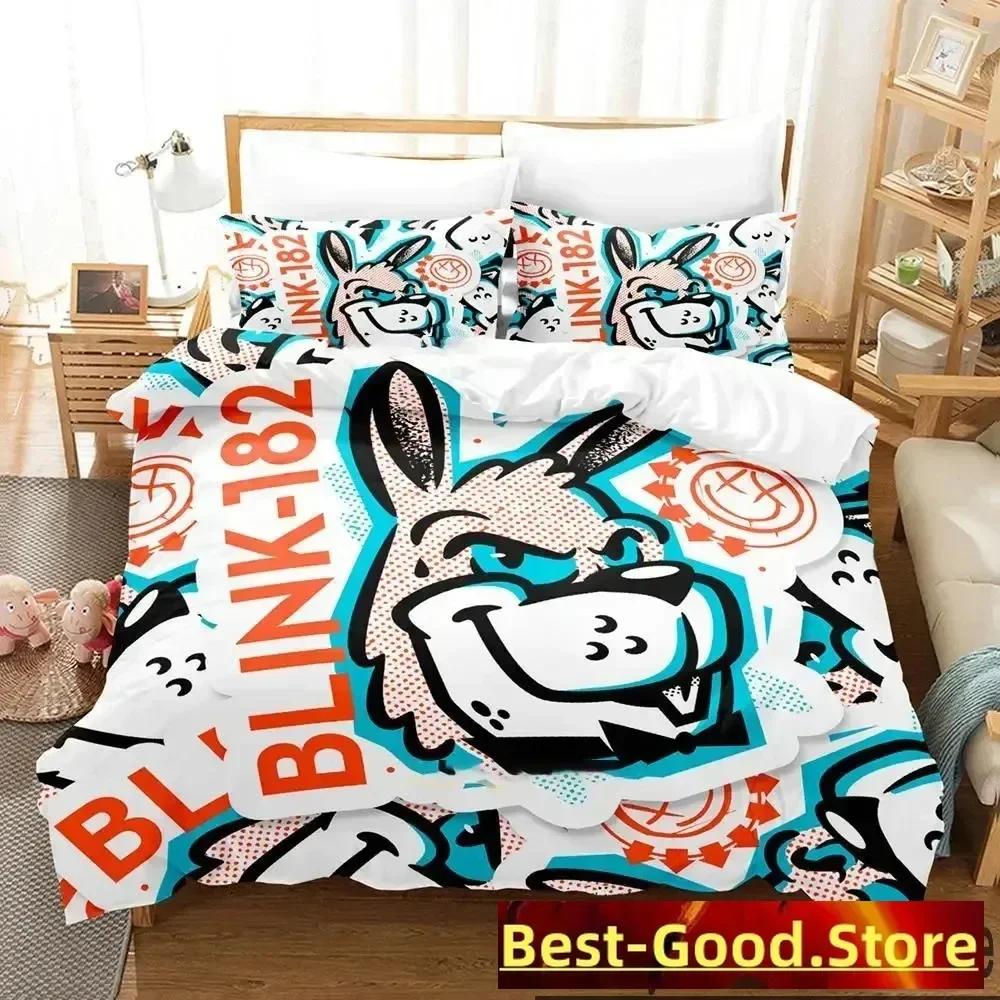 Juego de Cama Impresión 3D Top Blink-182 Niños Jóvenes Niñas Jóvenes Individual Doble Queen King Medidas Suave Funda Nórdica Funda de Almohada Cama Para niños Adulto
