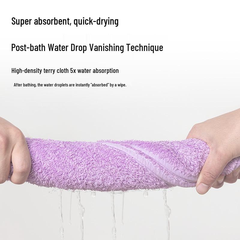 Antibacterial Mold-Resistant Absorbent Lint-Free Unisex Cotton Towel Set