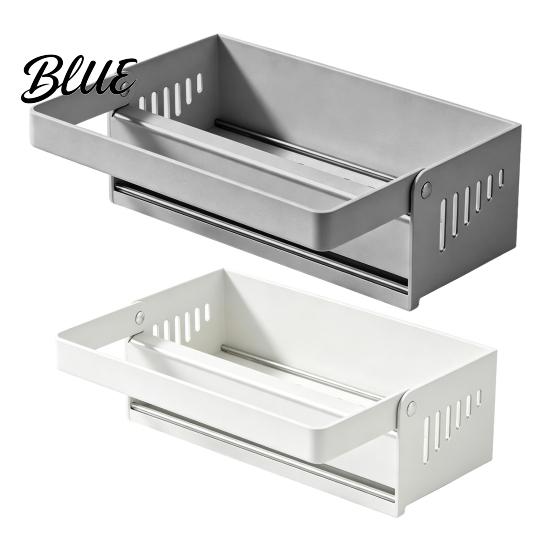 Kitchen Sink Cleaning Tool Storage Rack with Foldable Towel Rack Durable Carbon Steel Tray Suction Bar Holder Cup Fixation Sloped Drainage